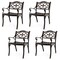 Costway 2/4 PCS Cast Aluminum Patio Chairs Set of 2 Outdoor Dining with Armrests & Curved Seats Bronze